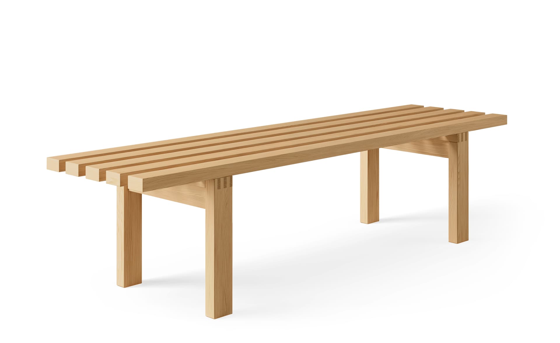 63" x 16.5" - ash, natural / no added cushion