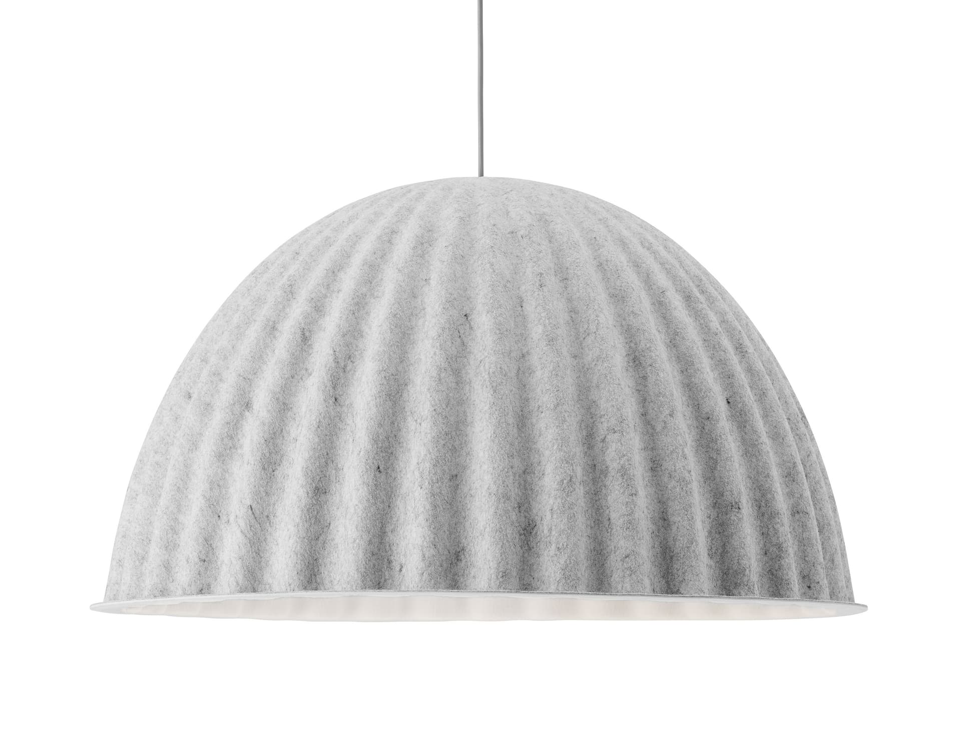 under the bell pendant lamp / Large - 32.25" Diameter / White Mélange