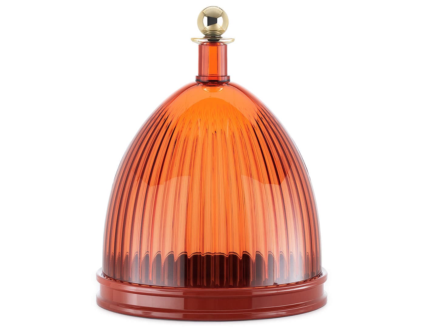 La Coupole / amber top / brick red base