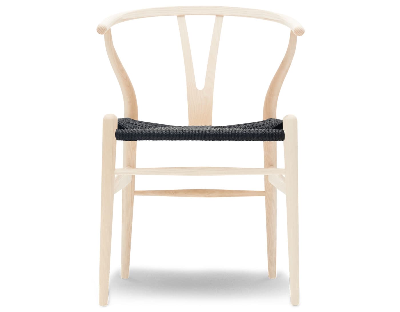 ch24 wishbone chair / ash, soap / black papercord seat / no added cushion