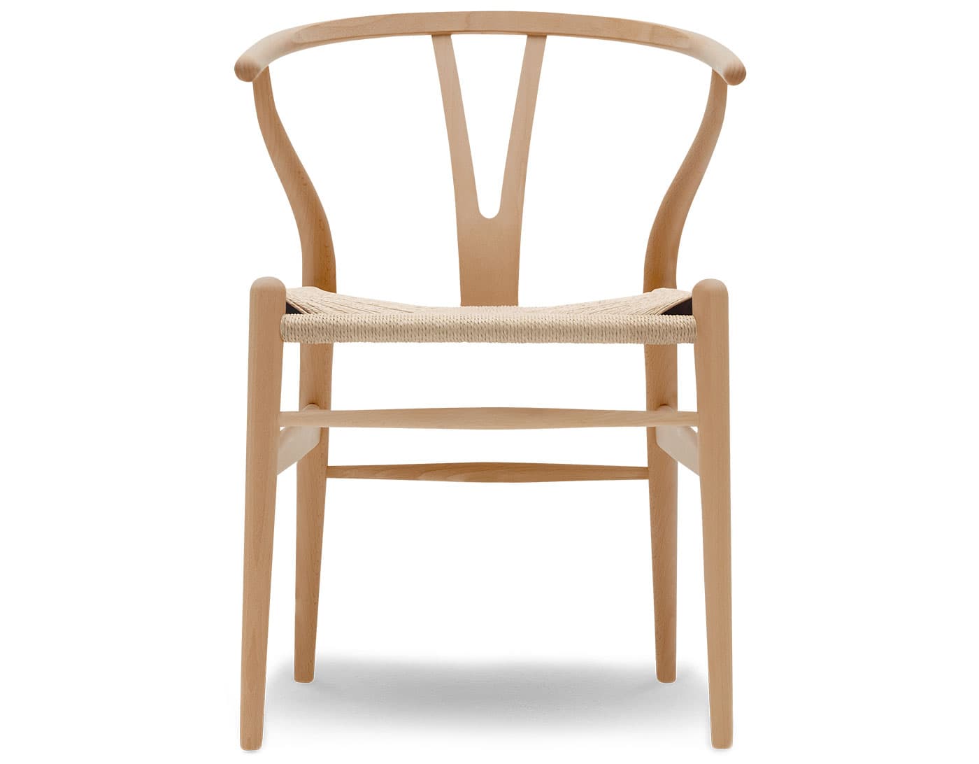 ch24 wishbone chair / beech, lacquer / natural papercord seat / no added cushion