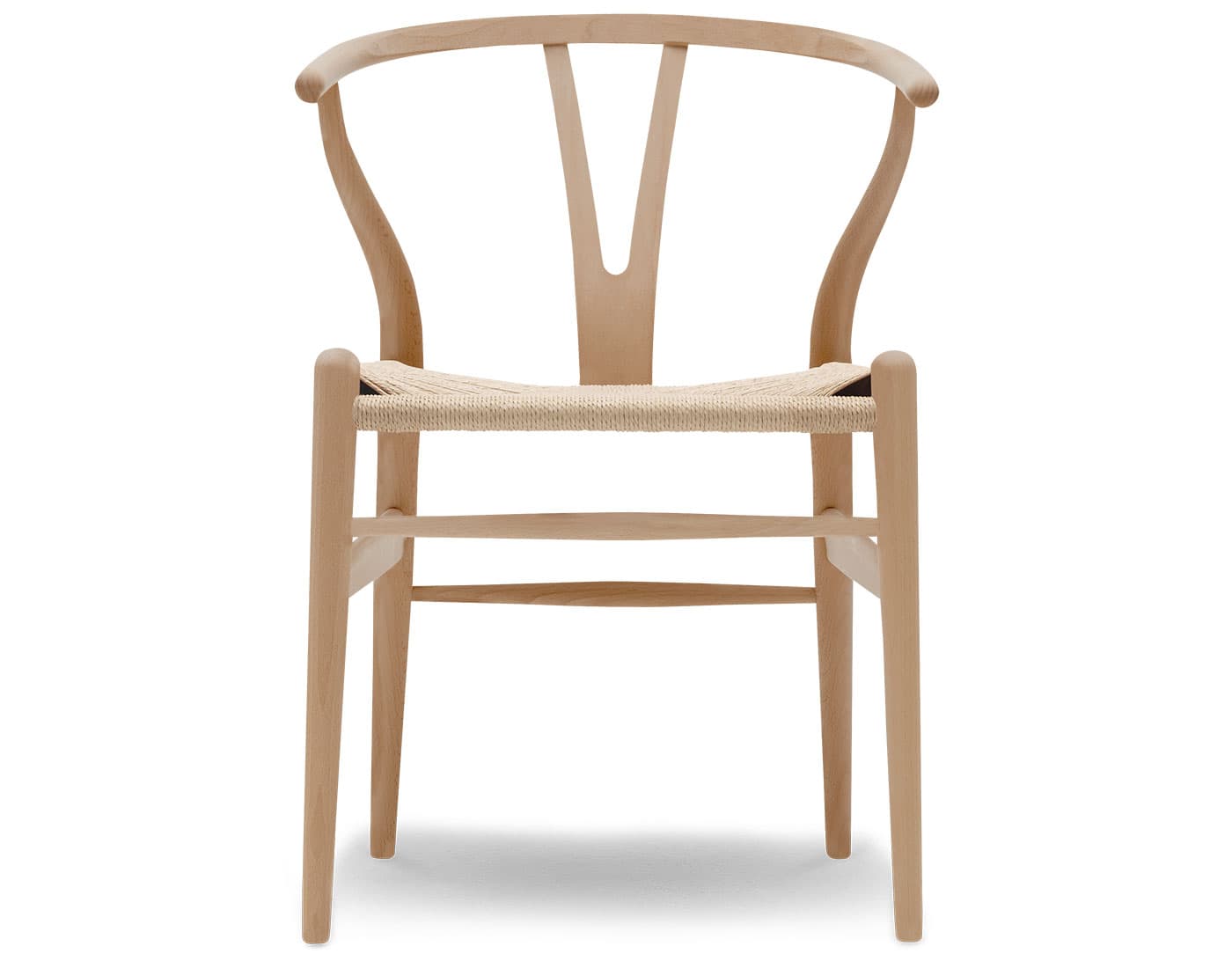 ch24 wishbone chair / beech, oil / natural papercord seat / no added cushion