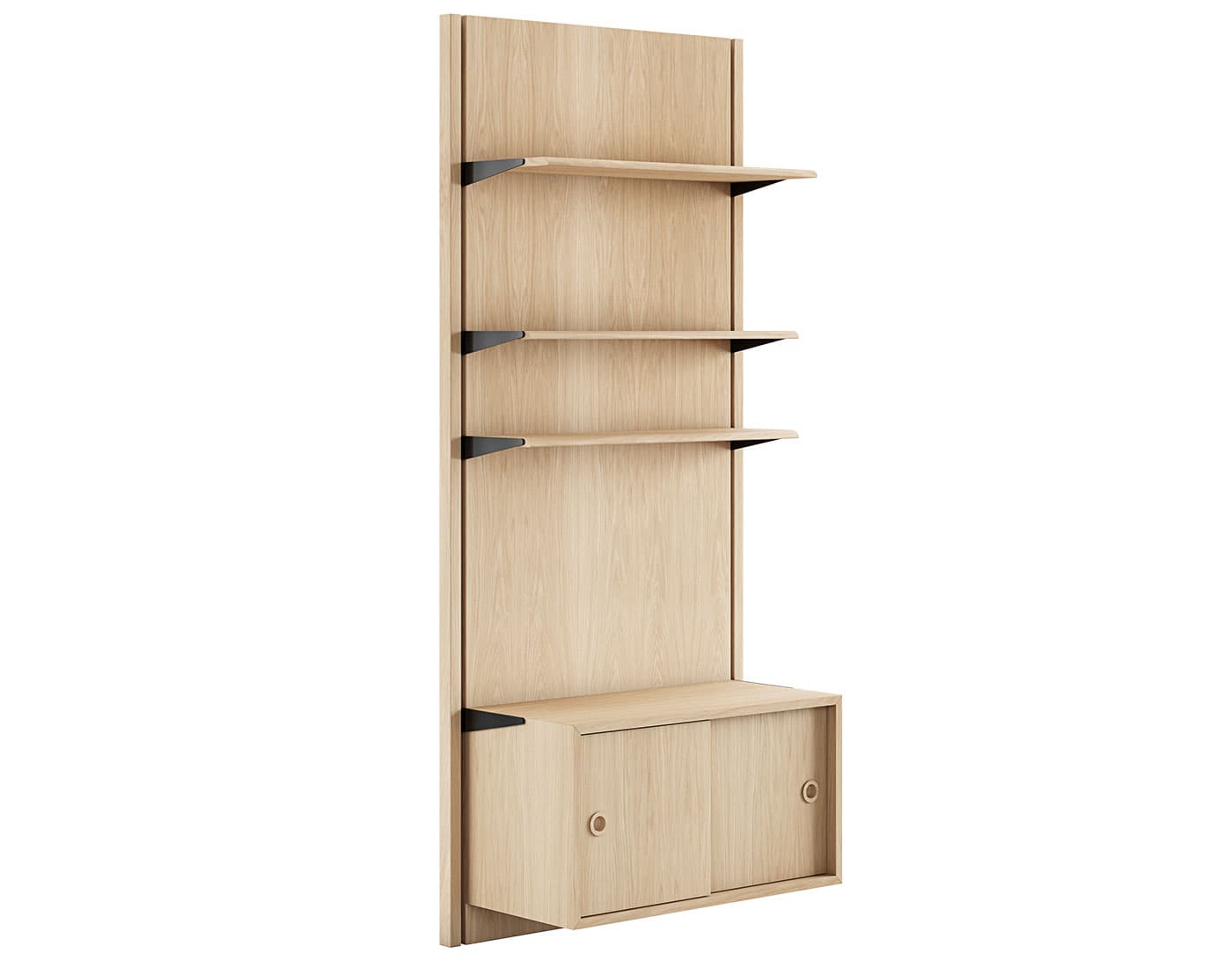 Wall Panel System / composition 1A: oiled oak panels / oiled oak components