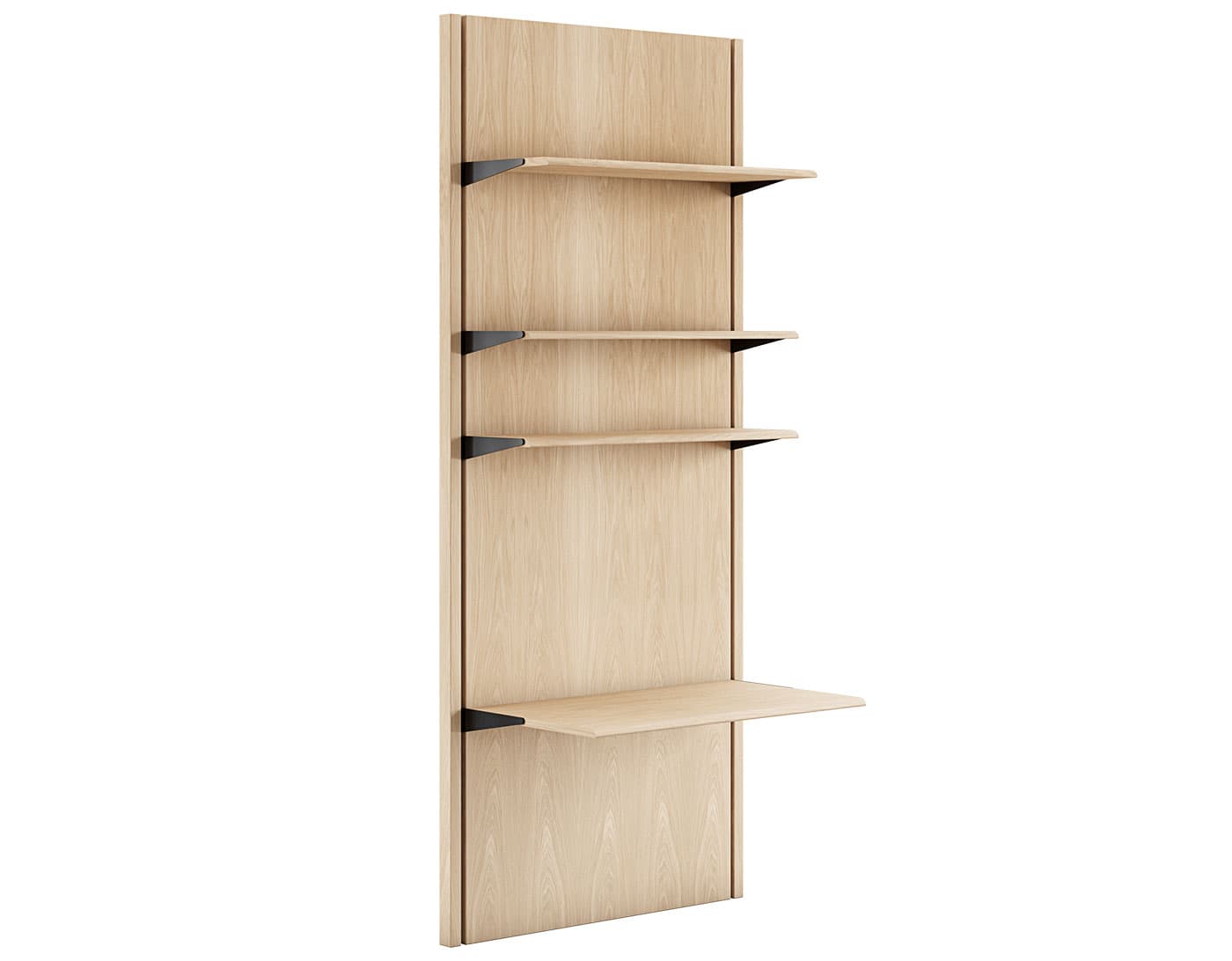 Wall Panel System / composition 1B: oiled oak panels / oiled oak components
