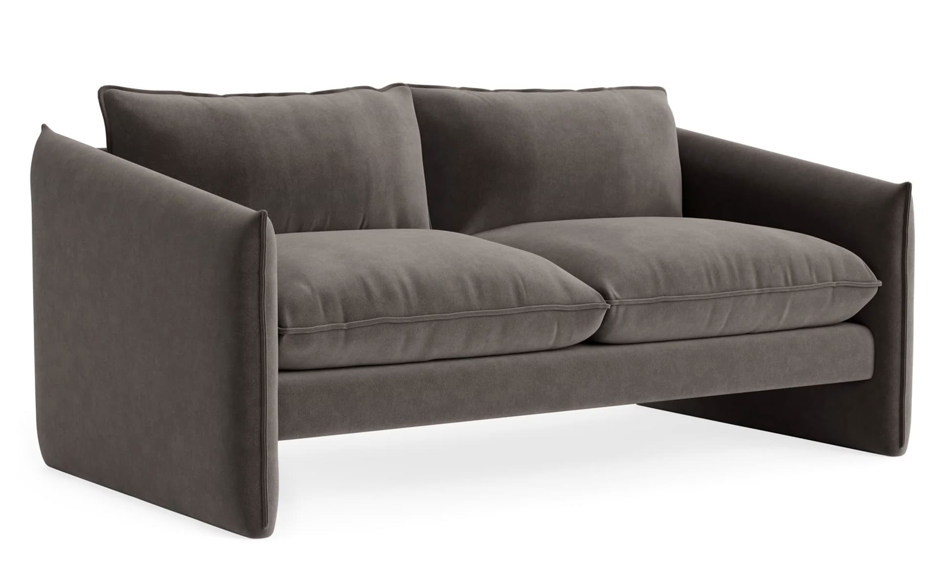 Softmore 74" Sofa / velvet - storm
