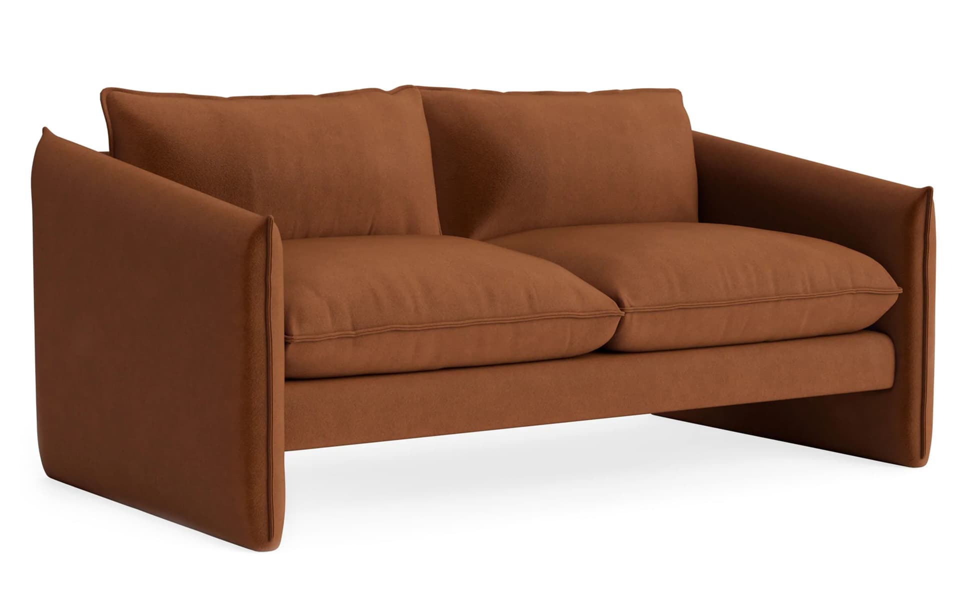 Softmore 74" Sofa / velvet - copper