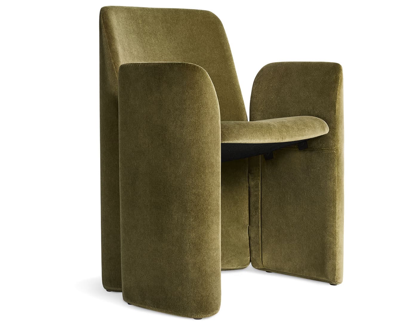 Parentheses Dining Chair / velvet - moss