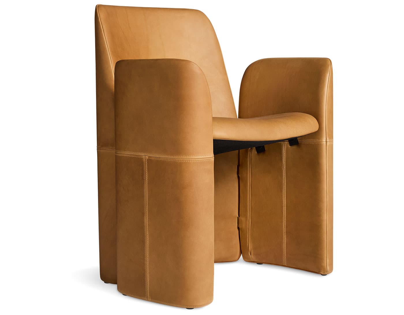 Parentheses Dining Chair / leather - butterscotch