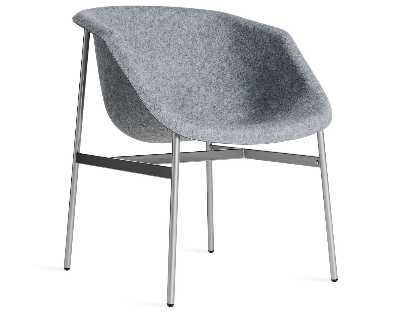 Past Life Chair / light grey felt / silver base