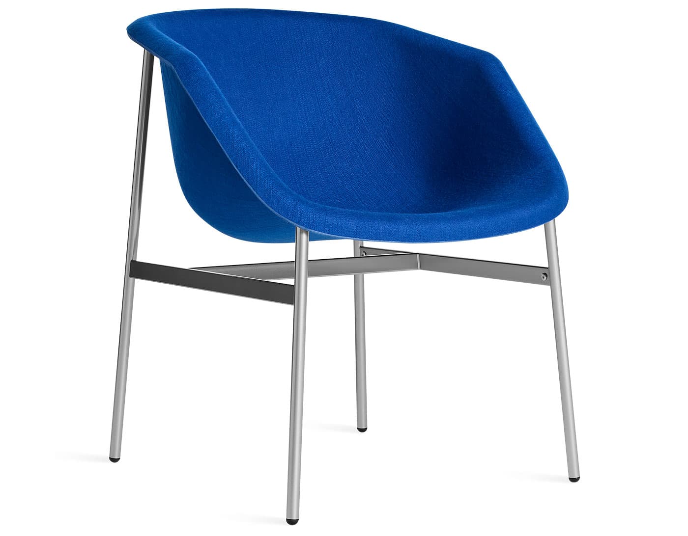 Past Life Chair / cobalt felt / silver base
