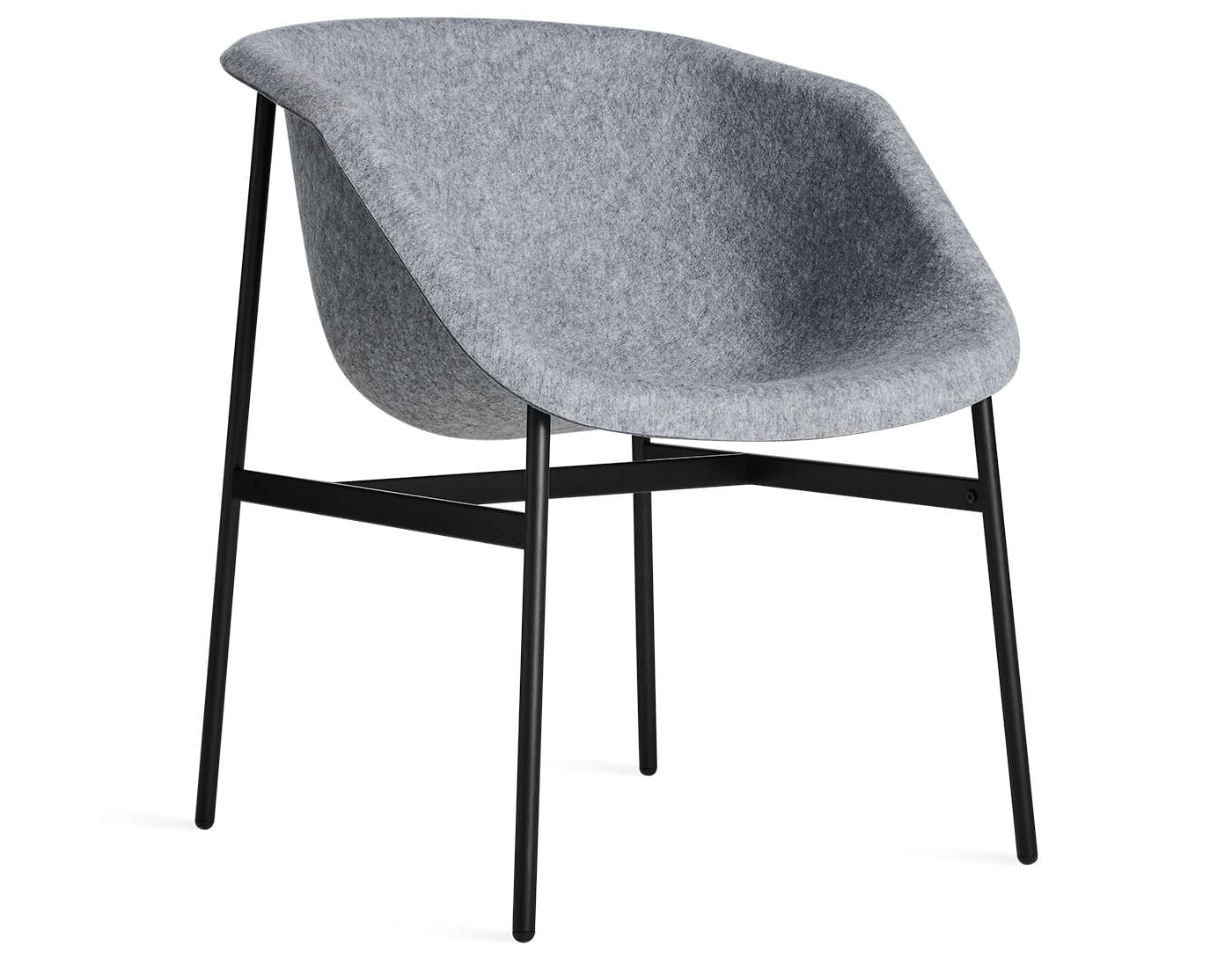 Past Life Chair / light grey felt / black base