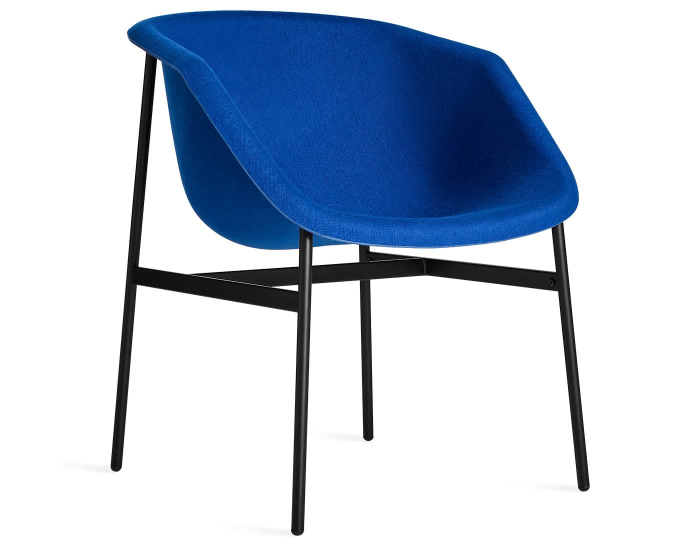 Past Life Chair / cobalt felt / black base
