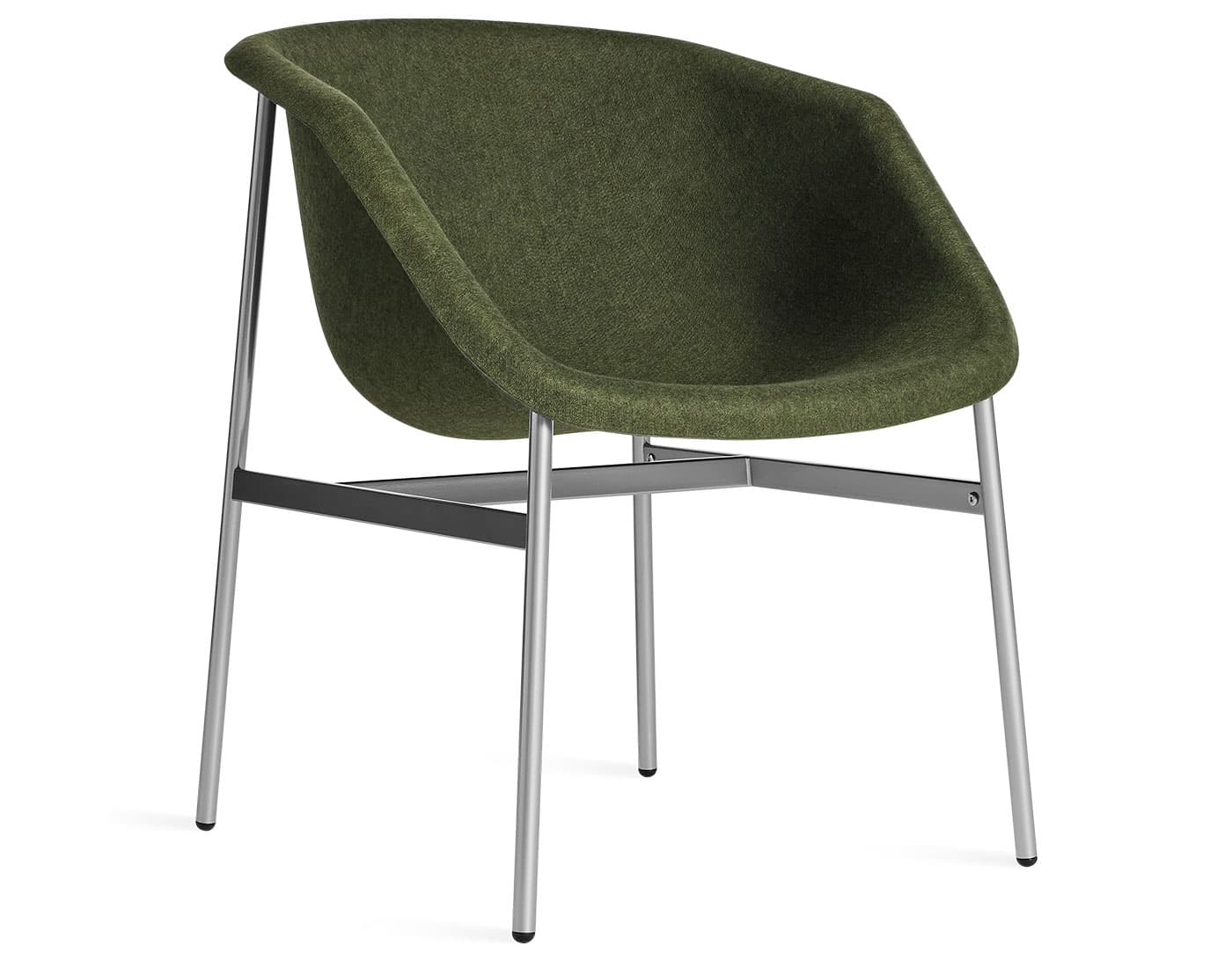 Past Life Chair / olive felt / silver base