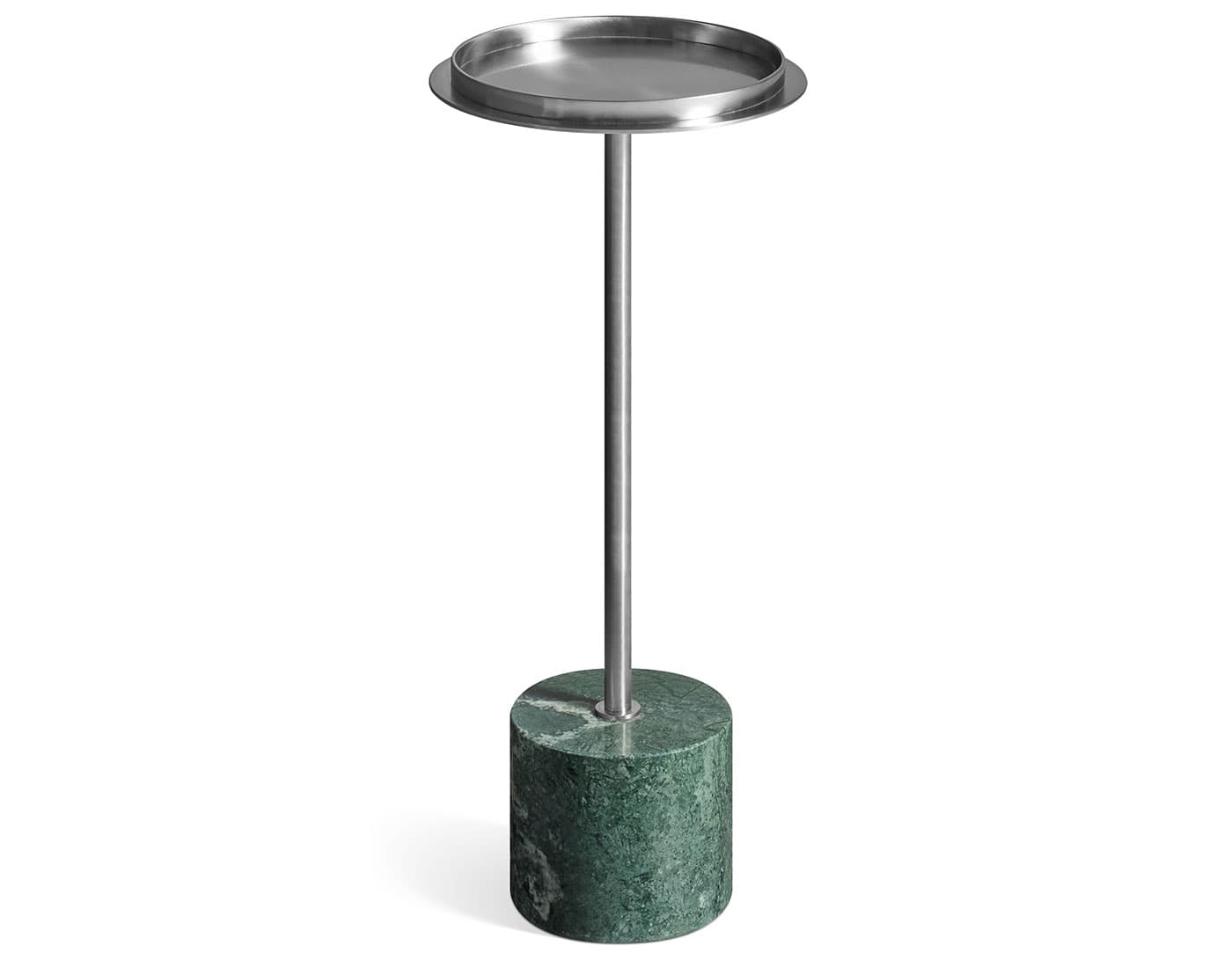 Chit Chat Cocktail Table / stainless steel / green marble