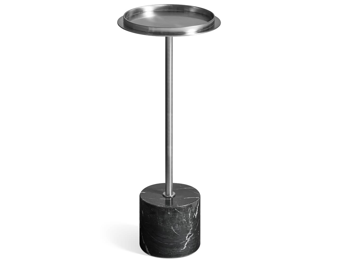 Chit Chat Cocktail Table / stainless steel / black marble