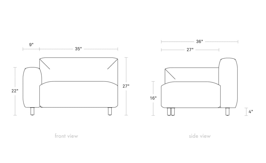 9 yard outdoor single arm lounge chair