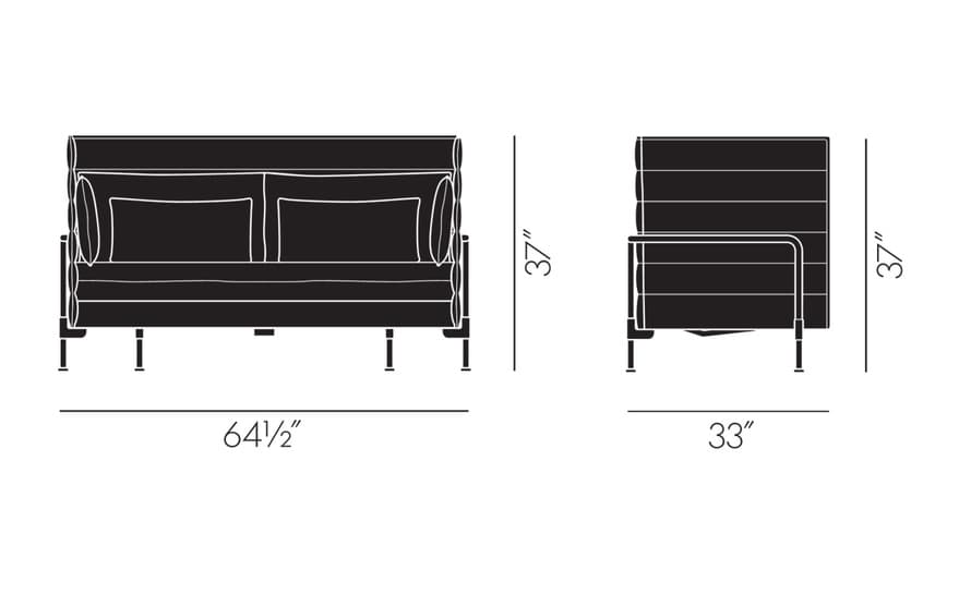 alcove 2 seater sofa