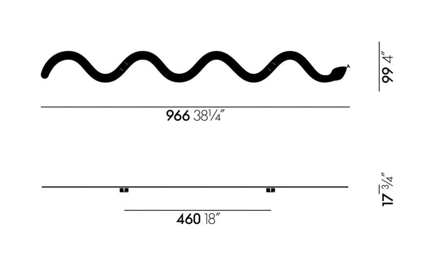 alexander girard metal wall relief magic snake – thumbnail image #2