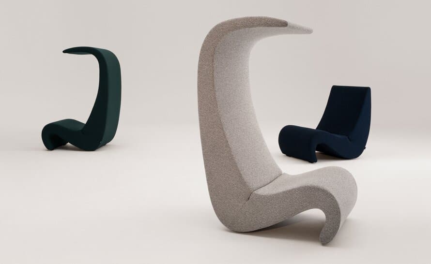 panton amoebe highback chair