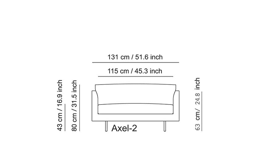 axel 2 seat sofa – thumbnail image #4