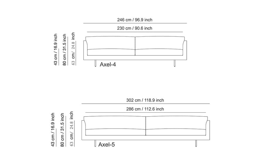 axel 5 seat sofa