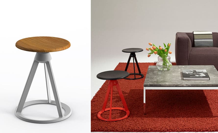 barber & osgerby piton fixed height stool