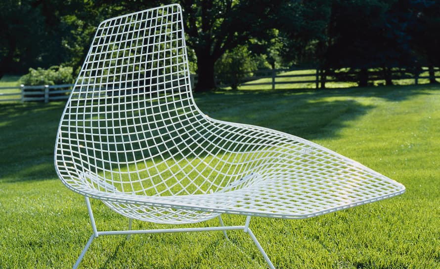 bertoia asymmetric chaise lounge