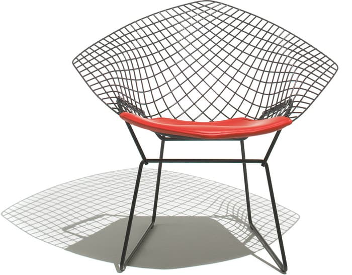 bertoia small diamond chair with seat cushion