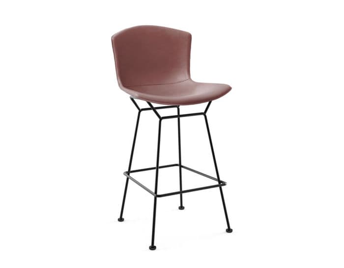 bertoia leather covered stool