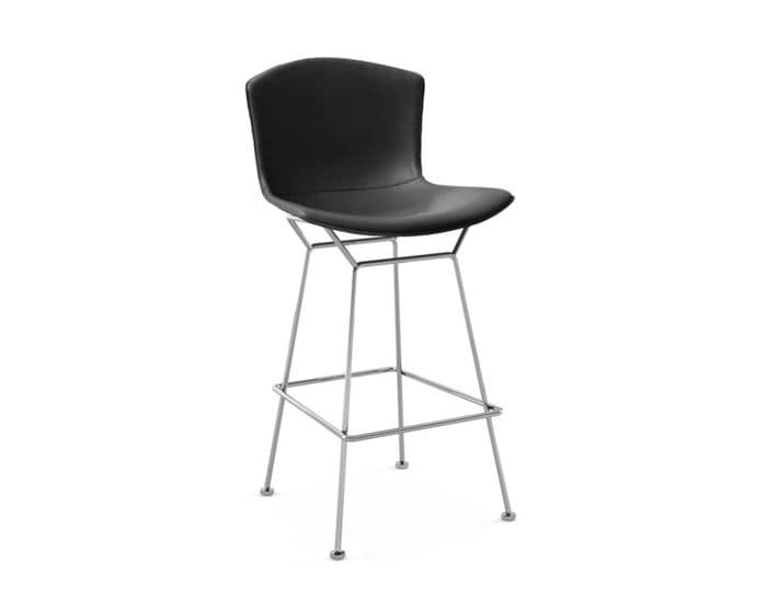 bertoia leather covered stool