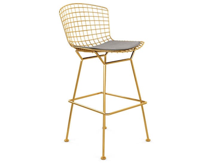 bertoia stool with seat cushion