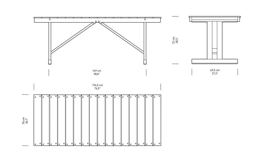 bm1771 outdoor dining table – thumbnail image #7