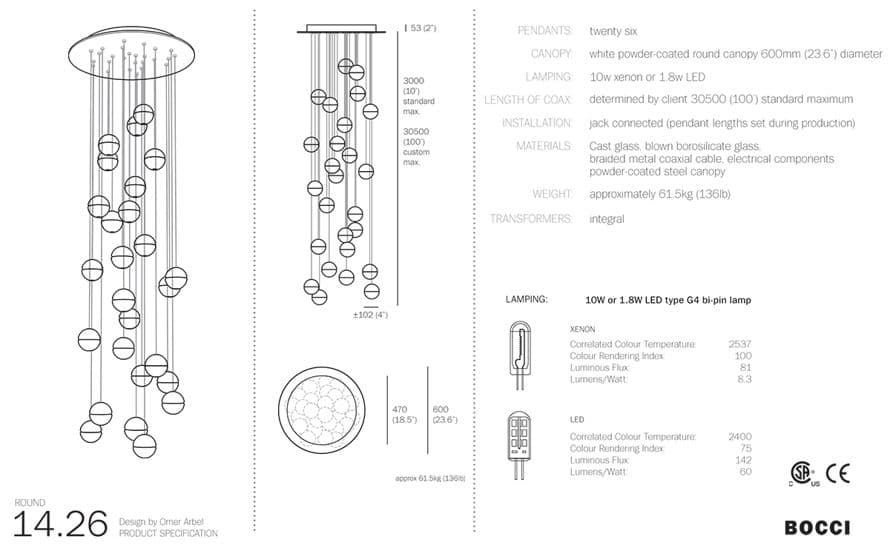 bocci 14.26 twenty six pendant chandelier – thumbnail image #6