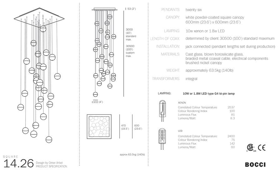 bocci 14.26 twenty six pendant chandelier – thumbnail image #7
