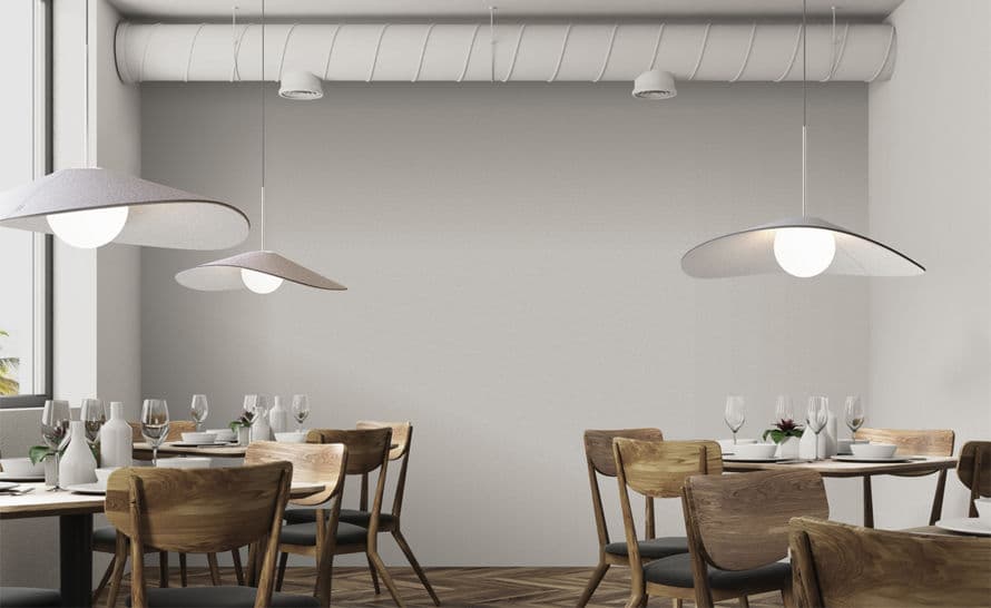bola felt suspension lamp