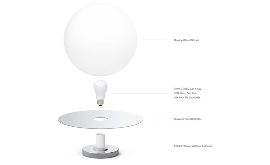 bola sphere table lamp