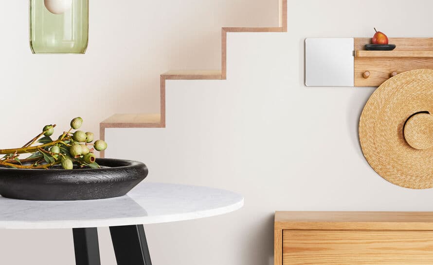 candid wall shelf with hooks