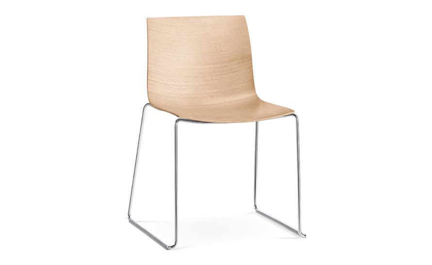 catifa 46 wood side chair with sled base