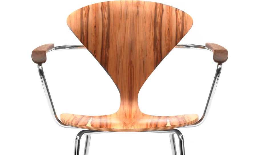 cherner metal leg stool with arms