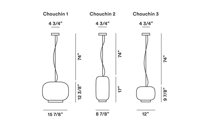 chouchin suspension lamp