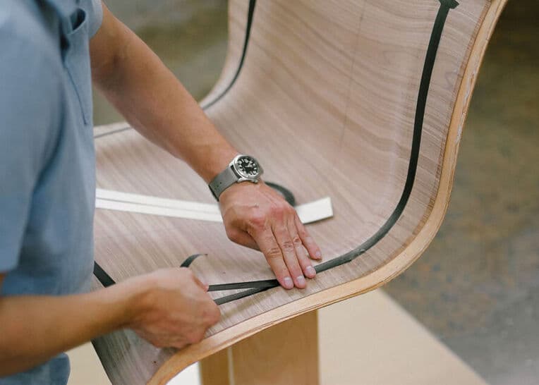 clean cut barstool with sled leg