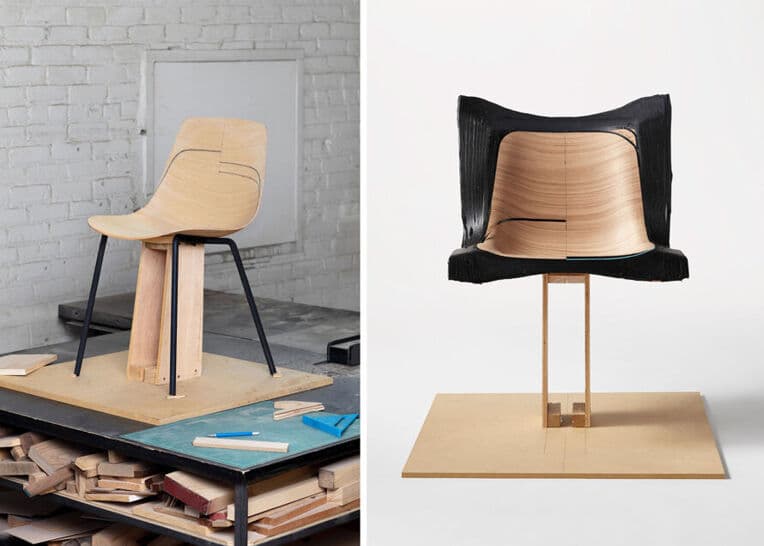 clean cut barstool with sled leg