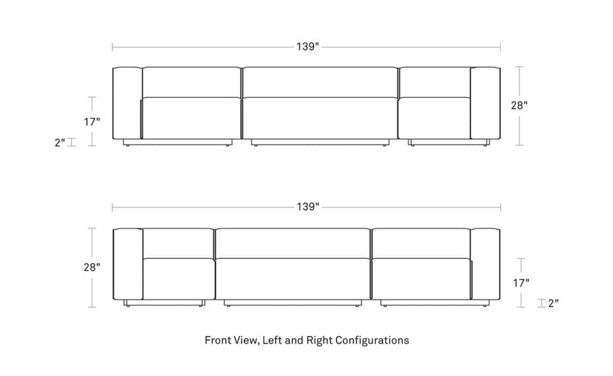 cleon medium+ sectional sofa