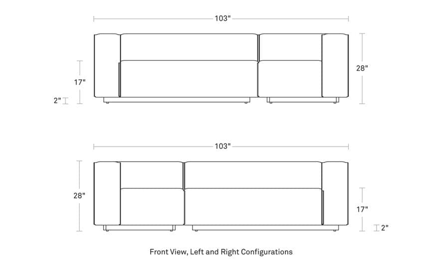 cleon small sectional sofa