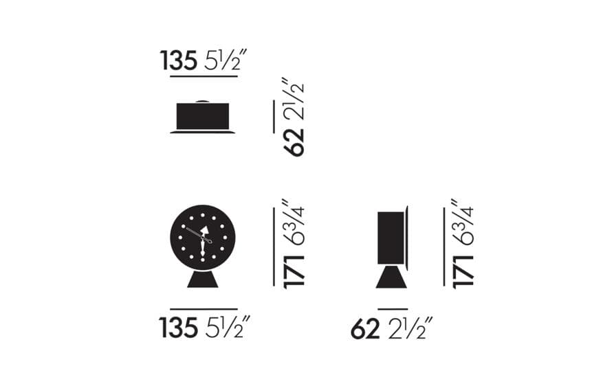 george nelson cone base clock
