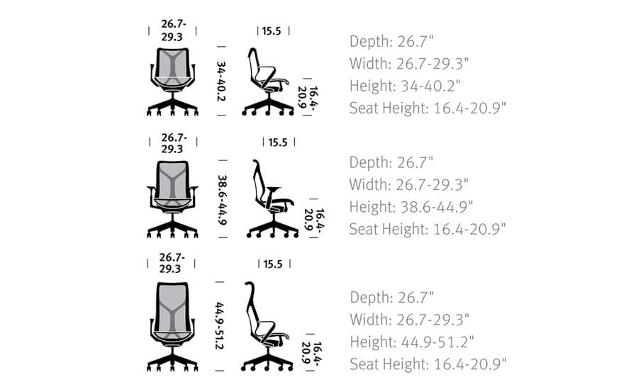 cosm high back task chair
