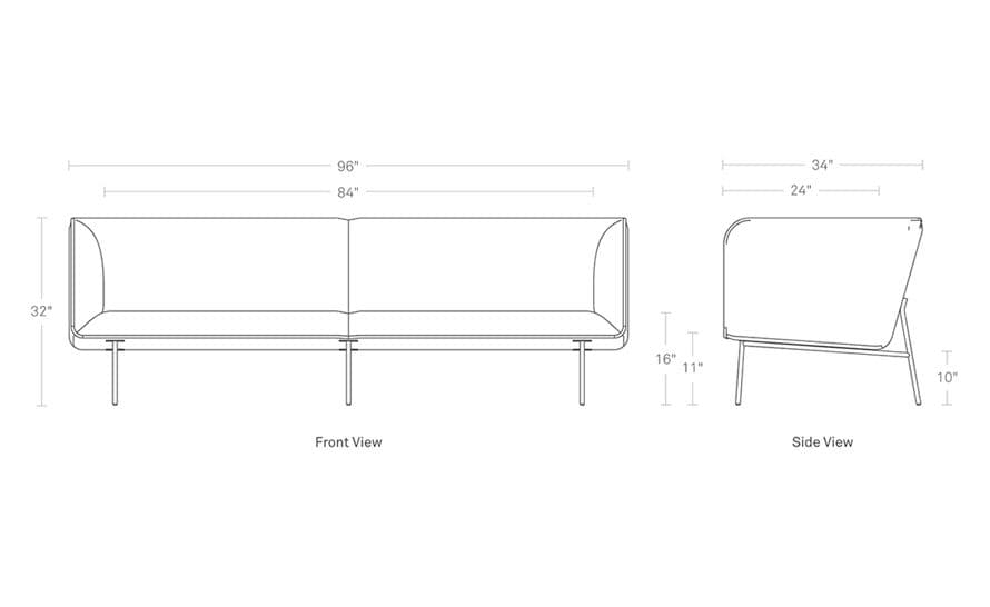 dandy 96inch sofa