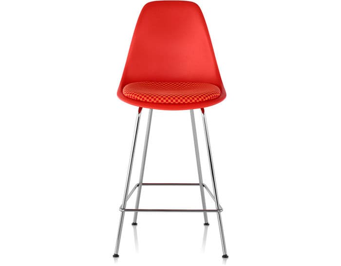 eames&reg; molded plastic stool with seat pad