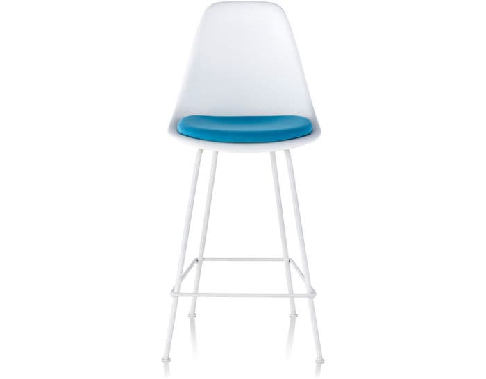 eames&reg; molded plastic stool with seat pad
