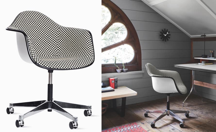 eames upholstered armchair with task base – thumbnail image #8